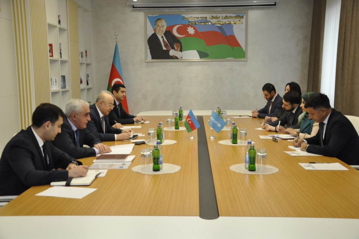 Kəmaləddin Heydərov UNICEF-in Azərbaycandakı nümayəndəsi ilə görüşüb