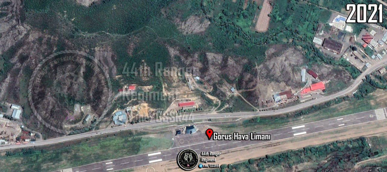 Ermənistan Gorus hava limanının arxasında atəş nöqtələri tikir