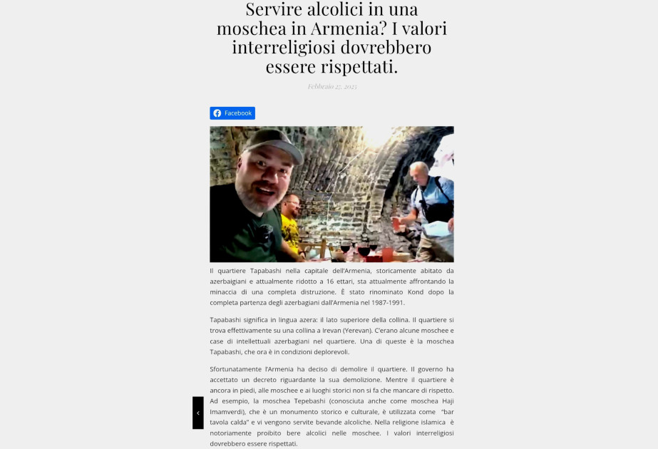 İtaliya mətbuatı ermənilərin vandallığından YAZDI