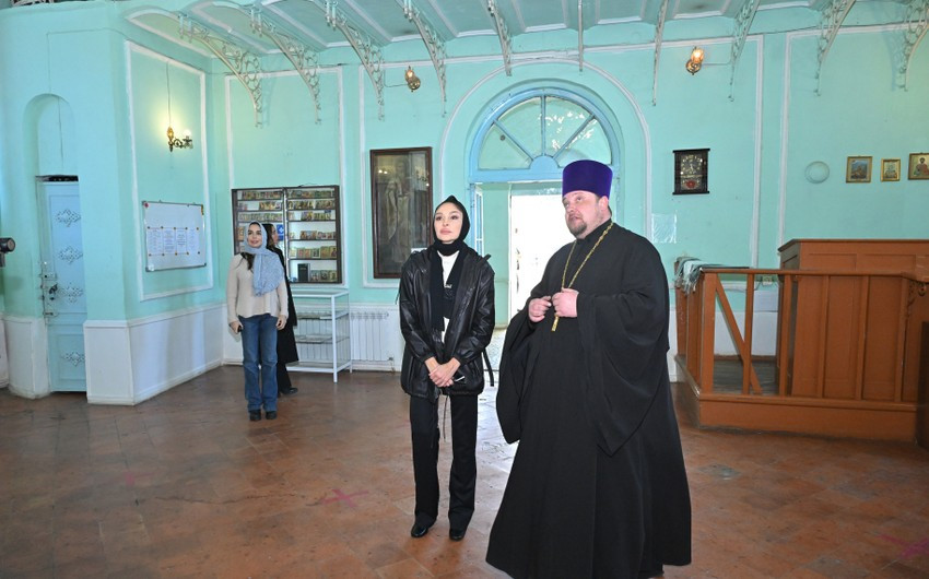 Mehriban Əliyeva Pravoslav kilsəsində