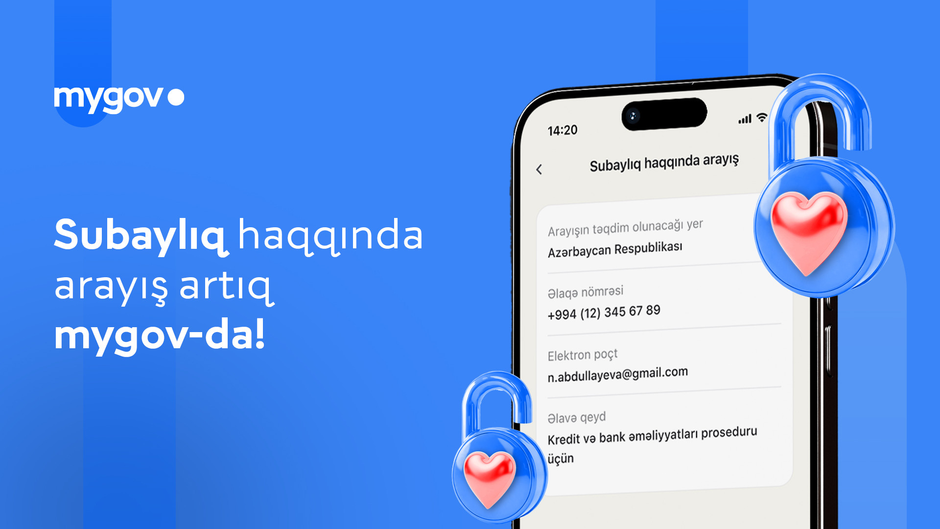 "Subaylıq haqqında arayış"ın "mygov" üzərindən verilməsinə başlanıldı