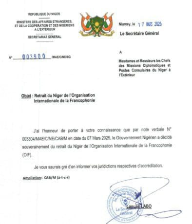 Niger Frankofoniya təşkilatından çıxdığını elan etdi