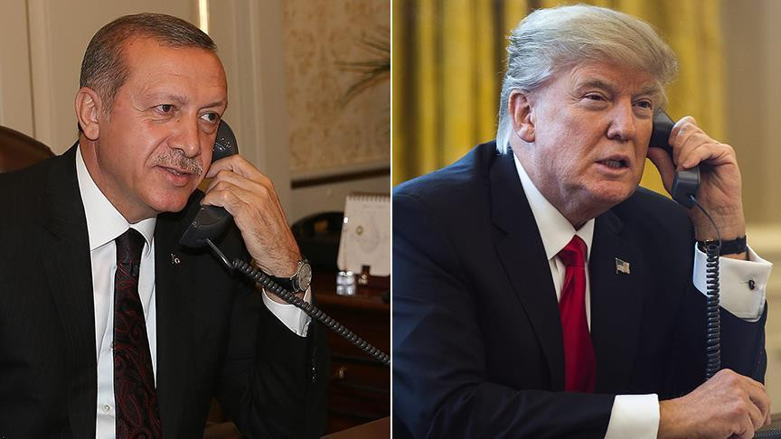 Ərdoğan və Tramp arasında telefon danışığı: ABŞ Türkiyəyə etibar edir