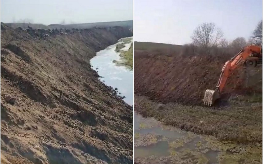 Bolqarçayda sel təhlükəsinin qarşısını almaq məqsədilə lildən təmizlənmə işləri aparılır
