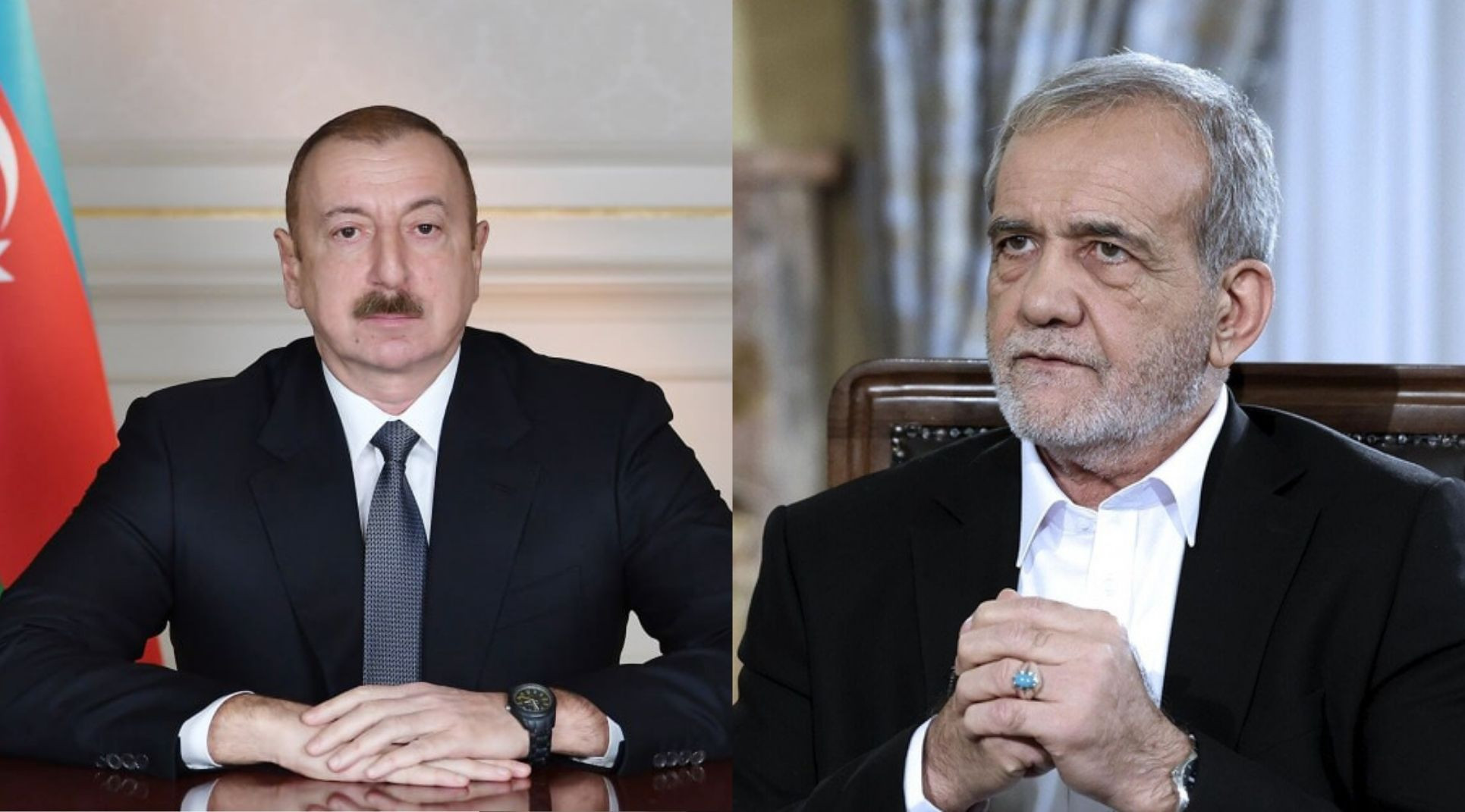 Prezident İlham Əliyev Məsud Pezeşkianla danışıb