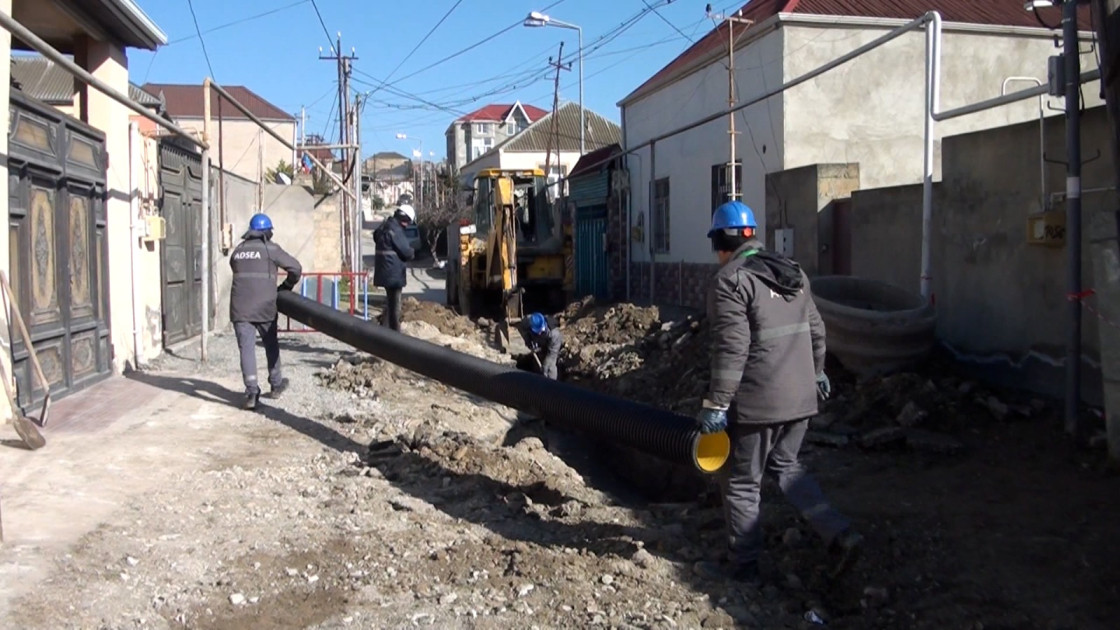 Suraxanıda çəkilən su və kanalizasiya xəttinin uzunluğu açıqlanıb
