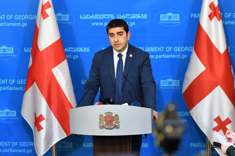 Gürcüstan parlamentinin sədri xarici diplomatları daxili işlərə qarışmamağa çağırdı