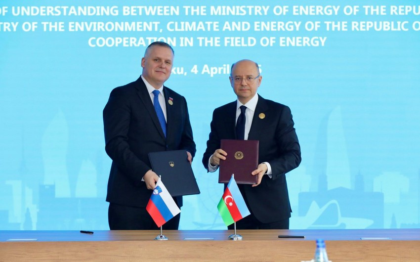 Azərbaycanla Sloveniya arasında enerji sahəsində Anlaşma Memorandumu imzalanıb