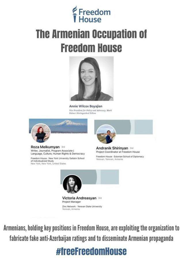Beynəlxalq “Freedom House” təşkilatının Ermənistanda fəaliyyəti dayandı