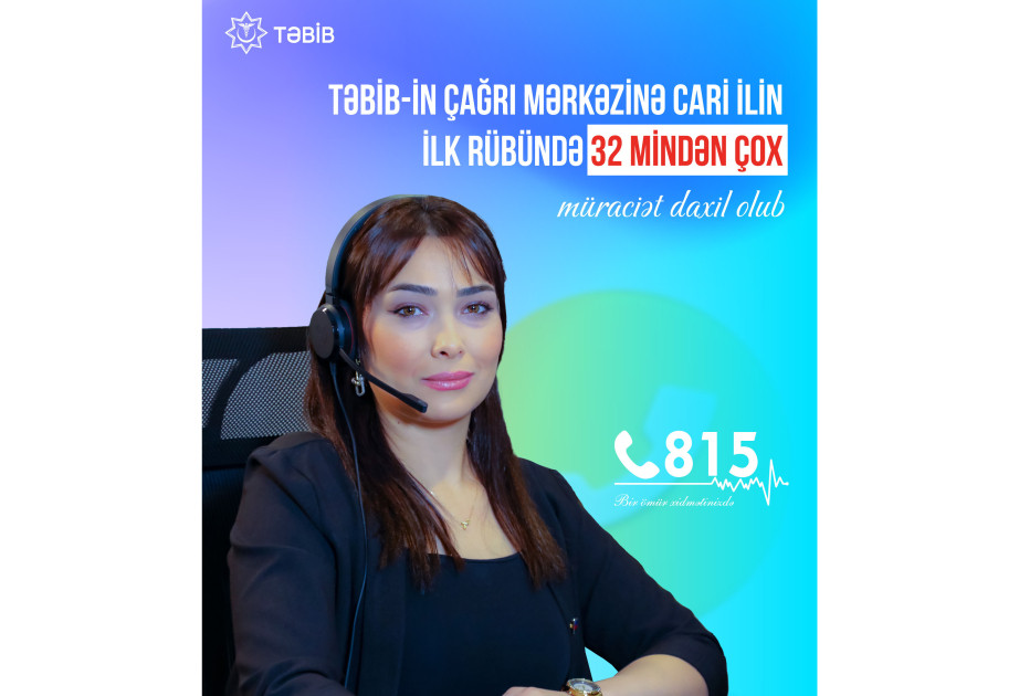 TƏBİB-in Çağrı mərkəzinə cari ilin ilk rübündə 32 mindən çox müraciət daxil olub