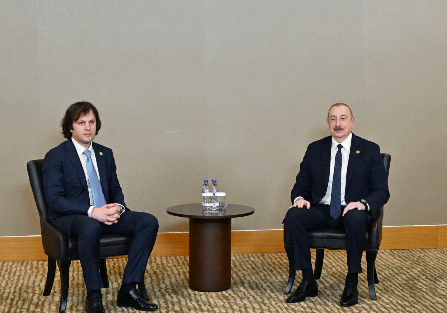 Prezident İlham Əliyev Antalyada Gürcüstanın Baş naziri İrakli Kobaxidze ilə görüşüb -