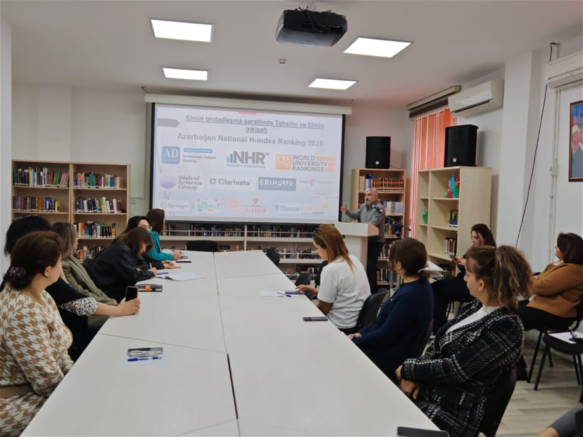 “Milli H-index Reytinq cədvəlində tədqiqatçıların monitorinqi” mövzusunda elmi-praktik seminar keçirilib
