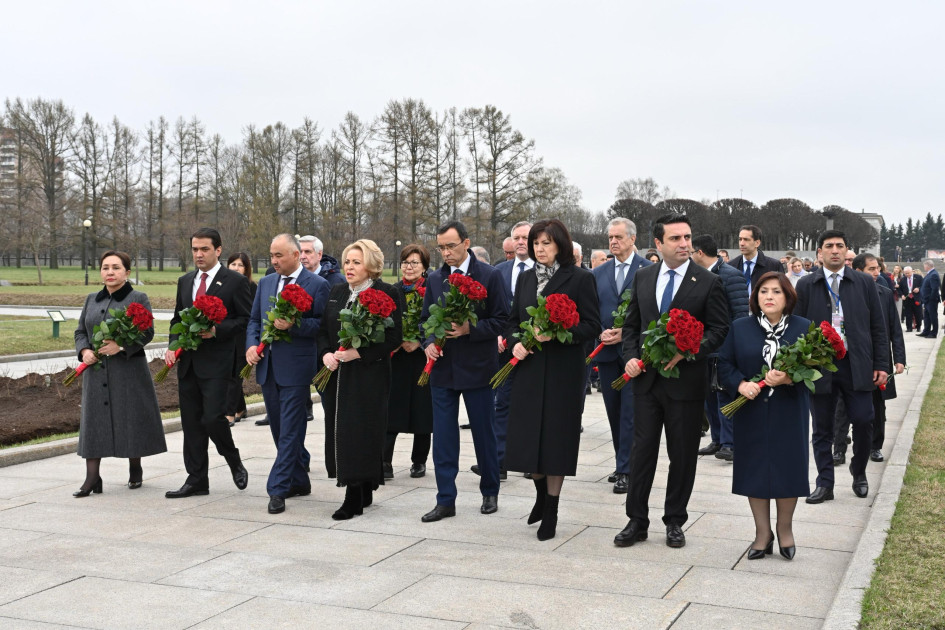 Milli Məclisin sədri Sankt-Peterburqda faşizm üzərində Qələbənin 80 illiyi ilə bağlı tədbirlərdə iştirak edib