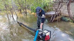 Yağışların yaratdığı fəsadların aradan qaldırılması işləri davam etdirilir