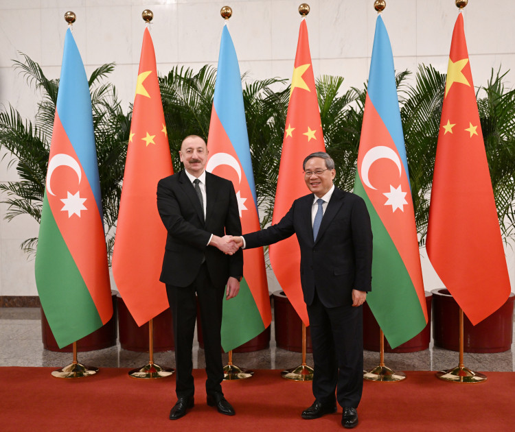İlham Əliyev Çinin Baş naziri ilə görüşüb -
