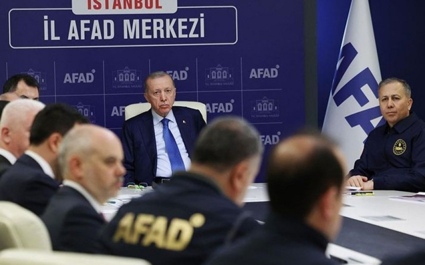 Ərdoğandan İstanbul zəlzələsindən sonra təcili qərargah iclası