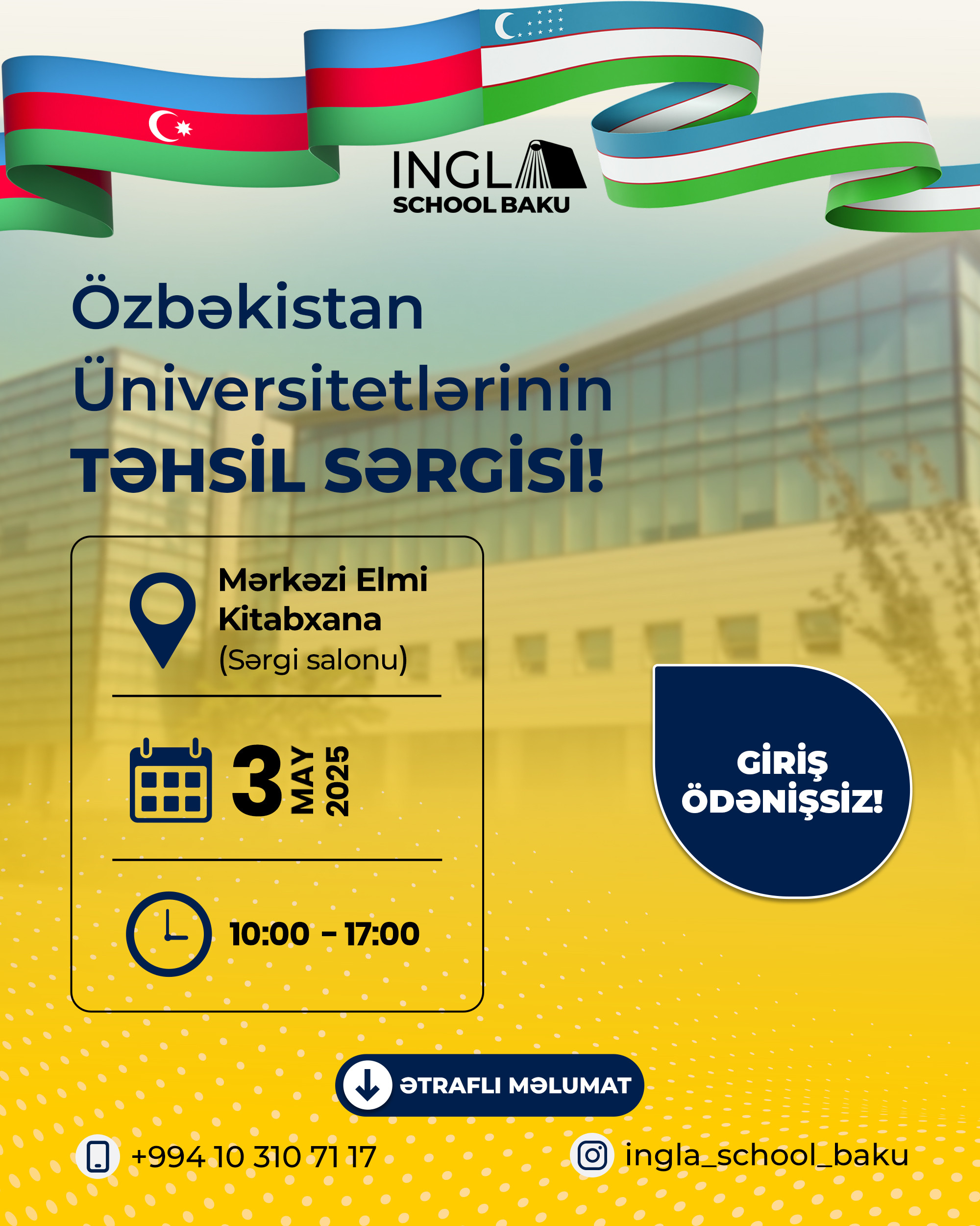 "Ingla School Baku” Özbəkistan universitetlərini Bakıya gətirir