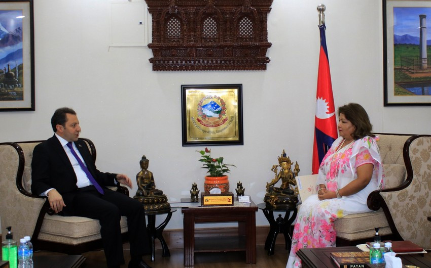 Azərbaycanın XİN müavini Nepalda nazirlə görüşüb