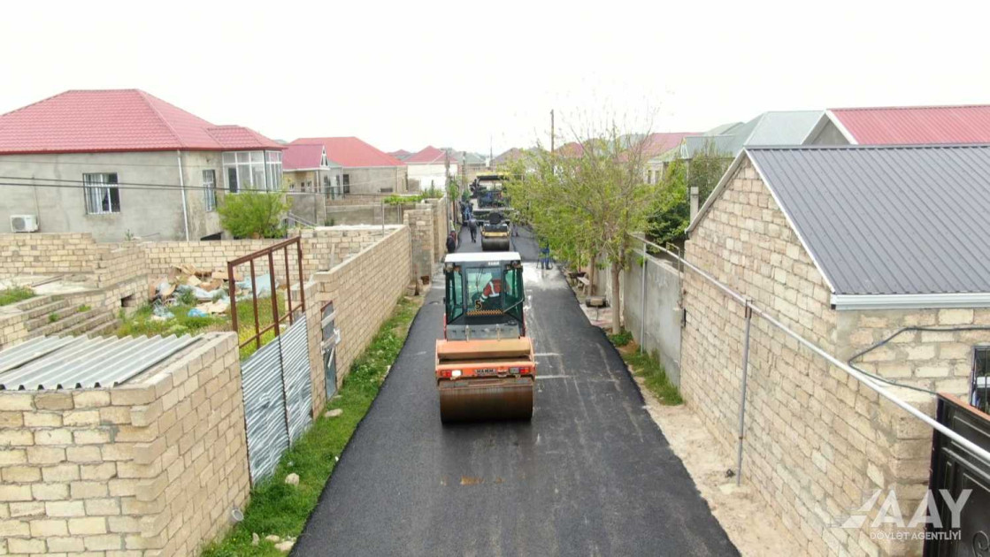 Hövsan qəsəbəsində şəhid Elmaz Hacıyev küçəsinin təmiri yekunlaşmaq üzrədir