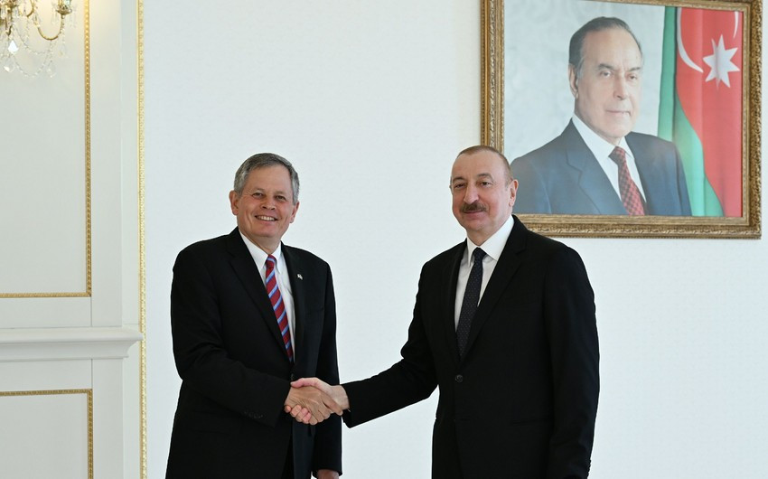 Prezident İlham Əliyev ABŞ Senatının Xarici Əlaqələr Komitəsinin üzvünü qəbul edib -