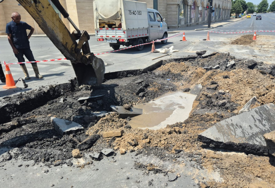 Naxçıvanda su xəttində qəza baş verib