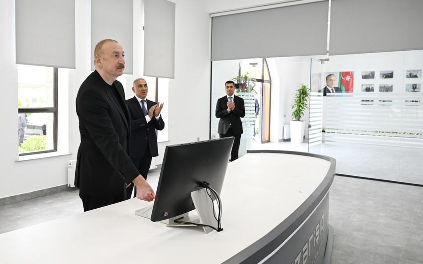 Prezident İlham Əliyev Yevlaxda Mərkəzi Aran Regional SCADA İdarəetmə Mərkəzinin açılışında iştirak edib -