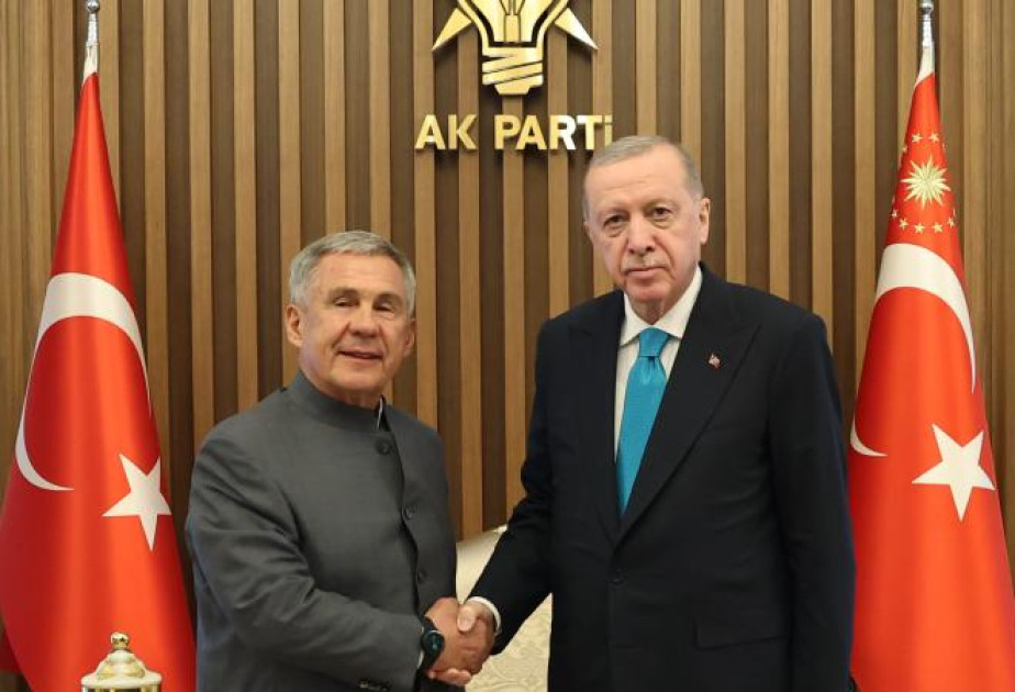 Türkiyə Prezidenti Ankarada Tatarıstan lideri ilə görüş keçirib