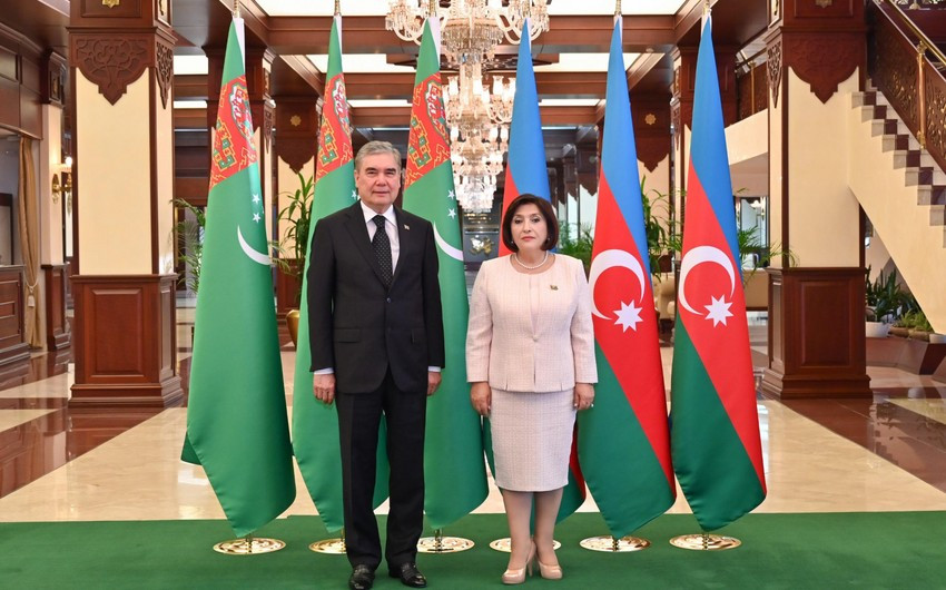 Milli Məclisin sədri Qurbanqulu Berdiməhəmmədov ilə görüşüb
