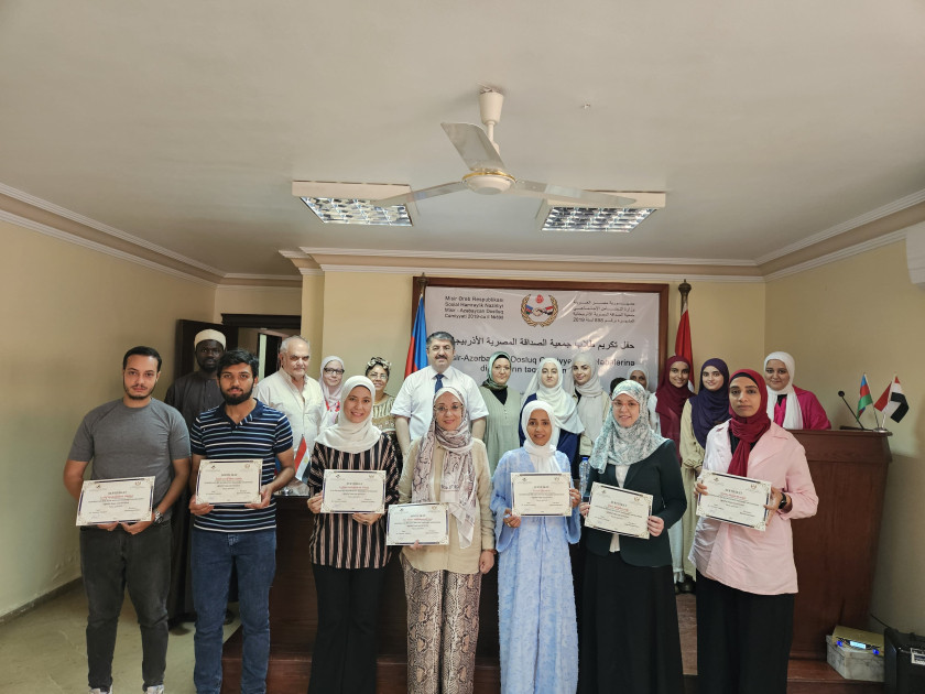 Misirdə Azərbaycan dilini öyrənən tələbələrə diplomlar təqdim olunub