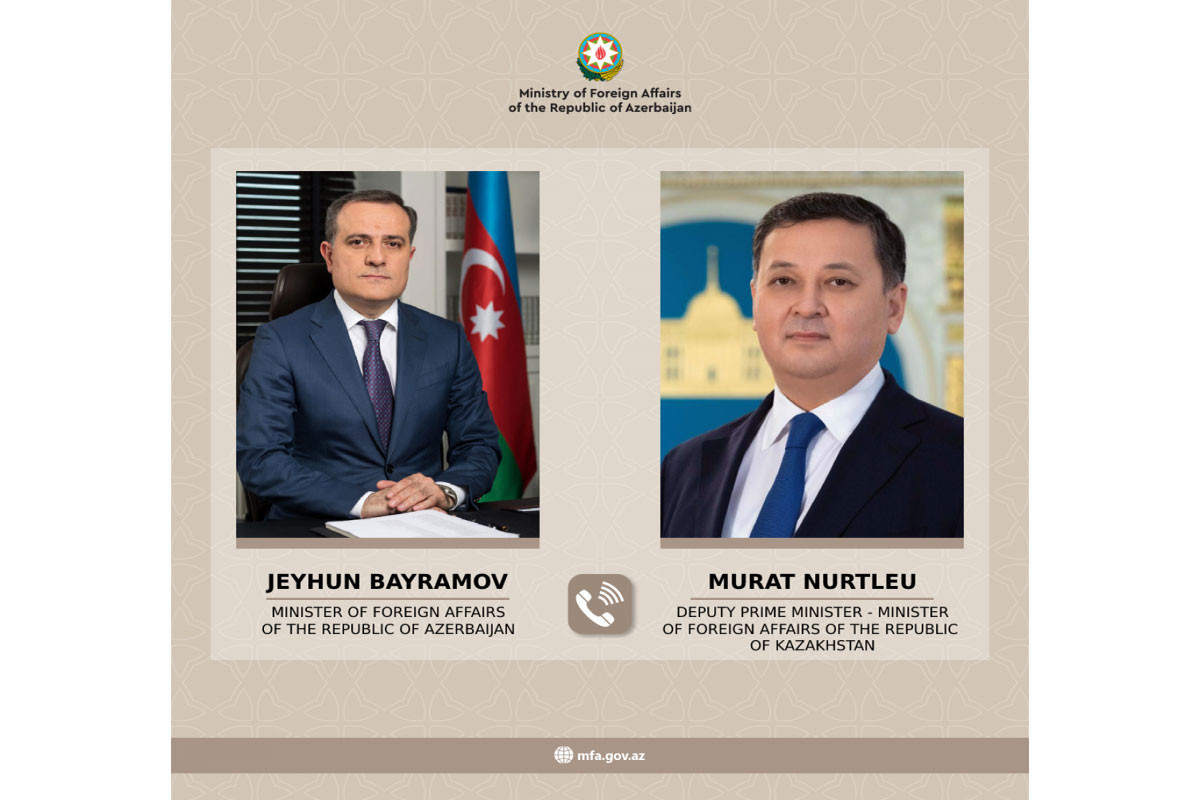 Ceyhun Bayramov Qazaxıstanlı həmkarını Vaşinqtonda əldə olunmuş razılaşma barədə məlumatlandırıb
