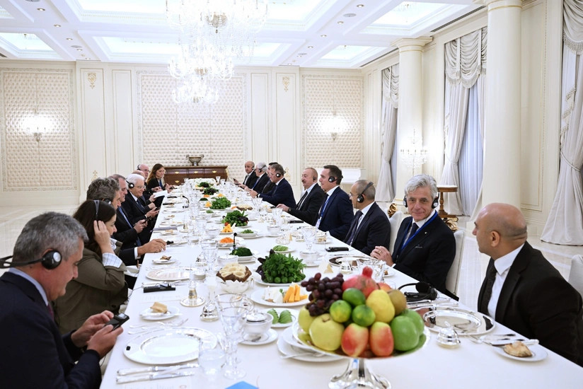 İtaliya Prezidenti Sercio Mattarellanın şərəfinə rəsmi ziyafət verilib