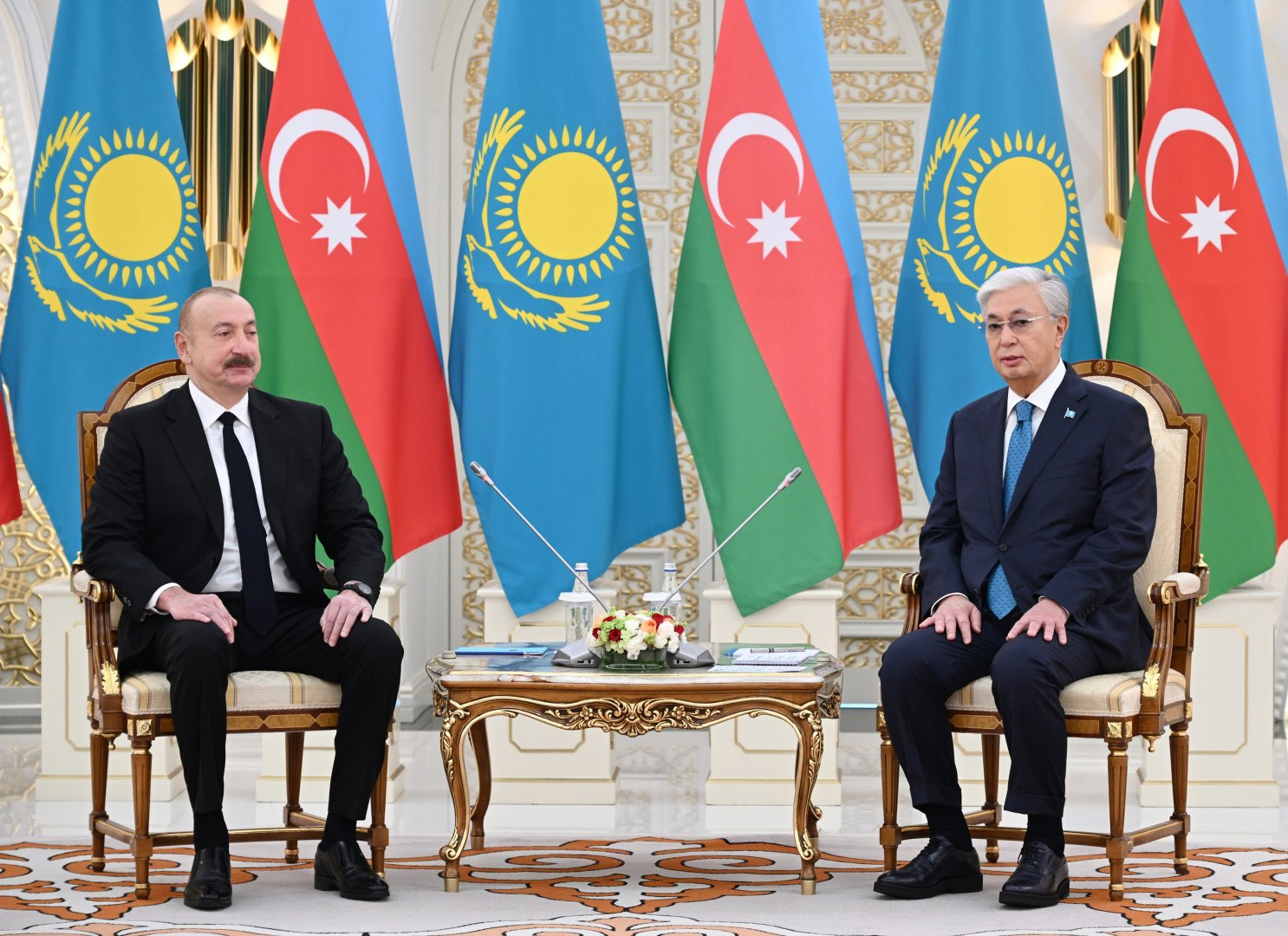 Astanada Prezident İlham Əliyevin Qazaxıstan Prezidenti Kasım-Jomart Tokayev ilə təkbətək görüşü olub