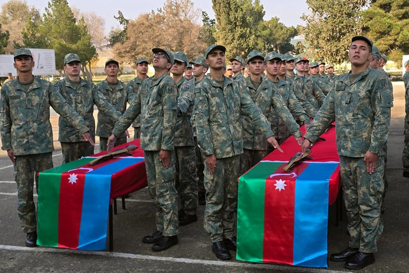 Azərbaycan Ordusunda andiçmə mərasimləri keçirilib