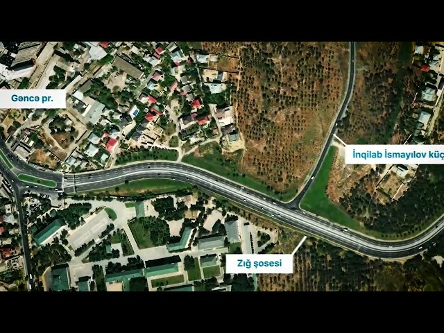 Zığ şosesindən İnqilab İsmayılov küçəsinə birbaşa keçid təşkil edilir