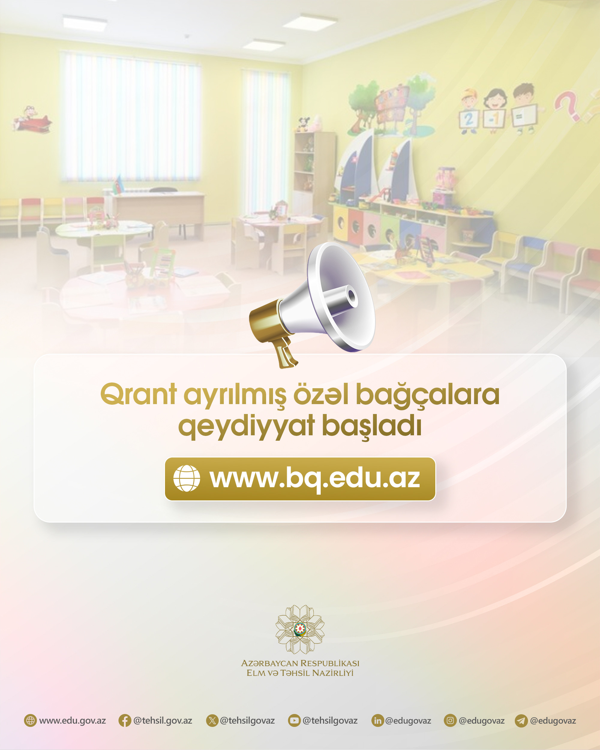 Valideynlərə şad xəbər: qrant qalibi olan bağçalara qəbul başladı