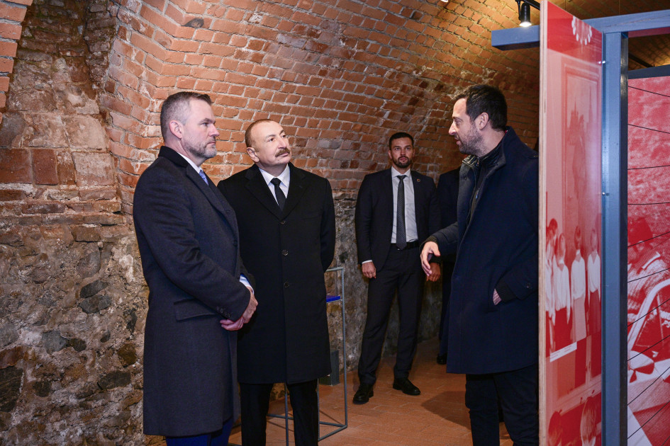 İlham Əliyev və Peter Pelleqrini Bratislavada Devin qəsrində olublar