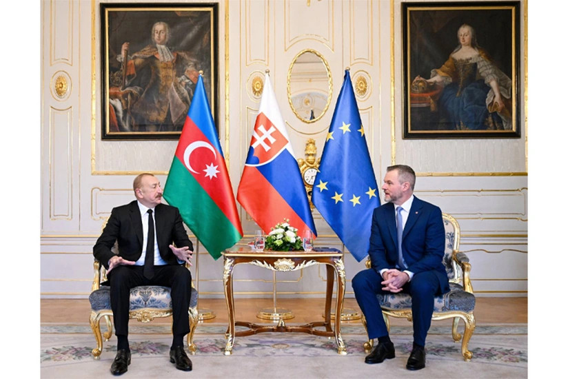 İlham Əliyevin Slovakiya Prezidenti ilə təkbətək görüşü olub