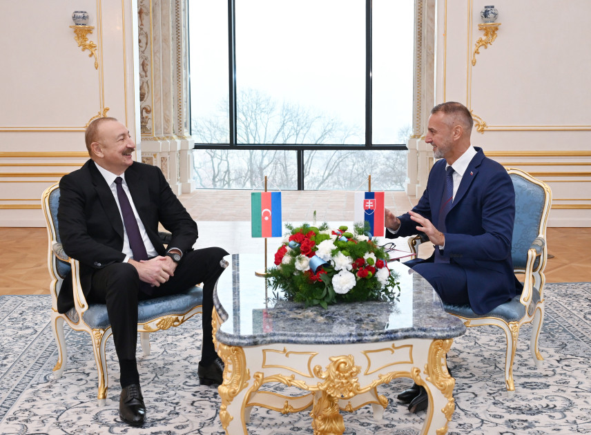 Prezident İlham Əliyev Slovakiya ilə parlamentlərarası əməkdaşlığın gücləndirilməsini müzakirə edib