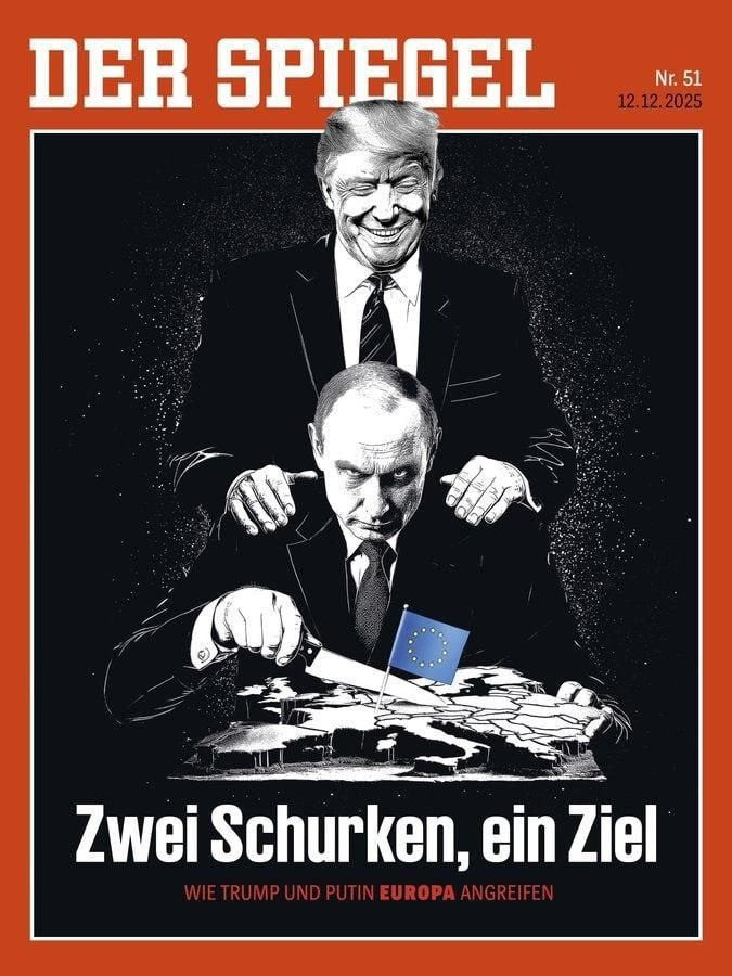 Der Spiegel Putinin və Trampın təsvir olunduğu qalmaqallı üz qabığı dərc etdi