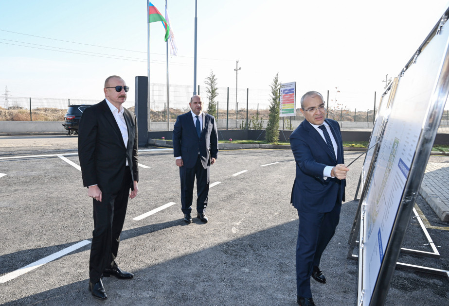 Prezident Ağdamda metal elektrik dirəklərinin istehsalı müəssisəsinin açılışında iştirak edib -