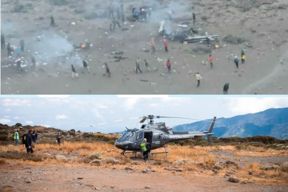 Kilimancaro dağında helikopter qəzaya uğrayıb