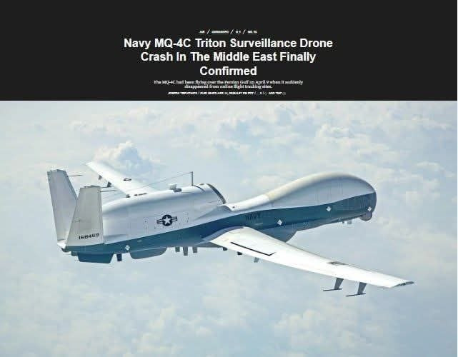 ABŞ: 238 milyon dollarlıq MQ-4C Triton Fars körfəzində itdi