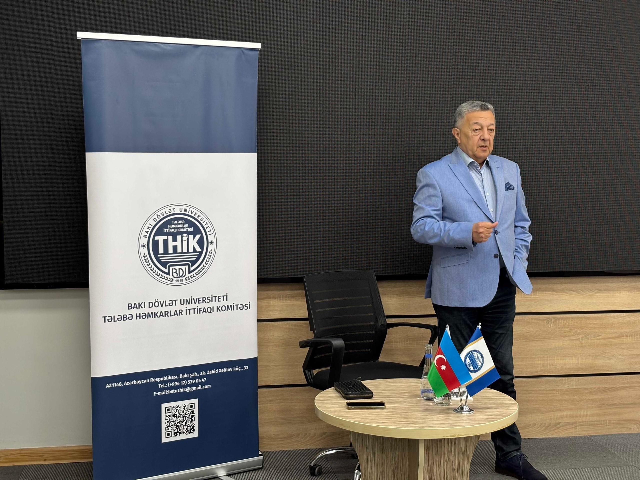 BDU-da "Professor Nəsir İmanquliyev dərsləri": Əməkdar jurnalist Elçin Şıxlı ilə görüş