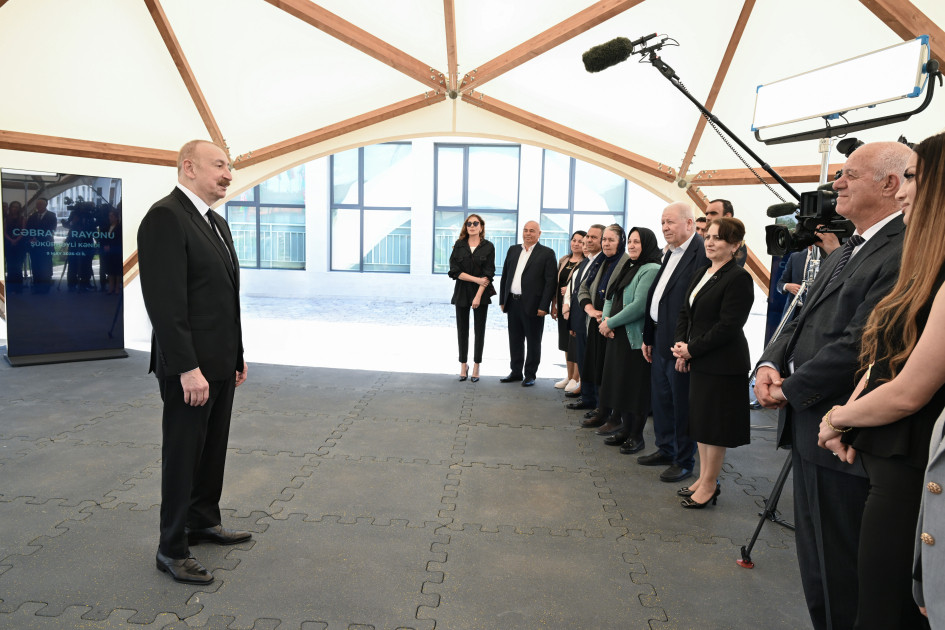 Prezident: Şükürbəyli kəndi tamamilə yenidən qurulub