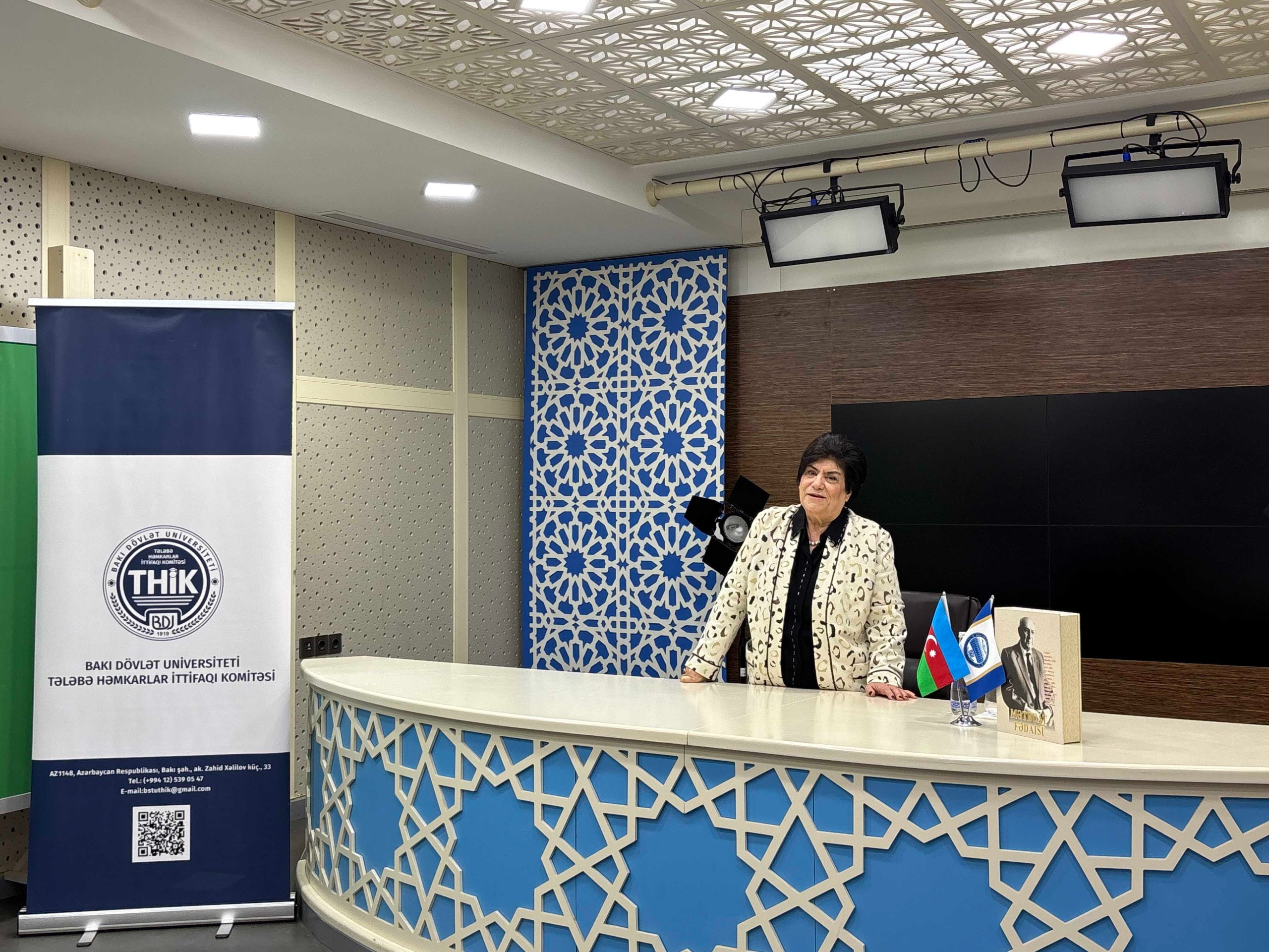 BDU-da “Professor Nəsir İmanquliyev dərsləri”: Əməkdar jurnalist Flora Xəlilzadə ilə görüş
