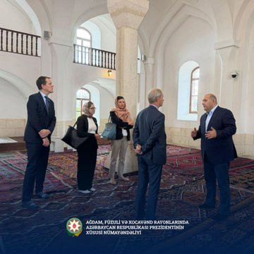 Avropa Xarici Fəaliyyət Xidmətinin nümayəndə heyəti Ağdam və Füzuli şəhərlərinə səfər edib