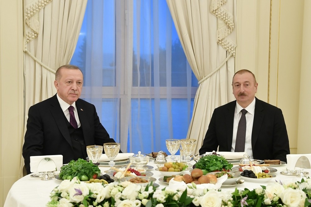 Prezident İlham Əliyev tərəfindən Ərdoğanın şərəfinə ziyafət verilib - FOTO