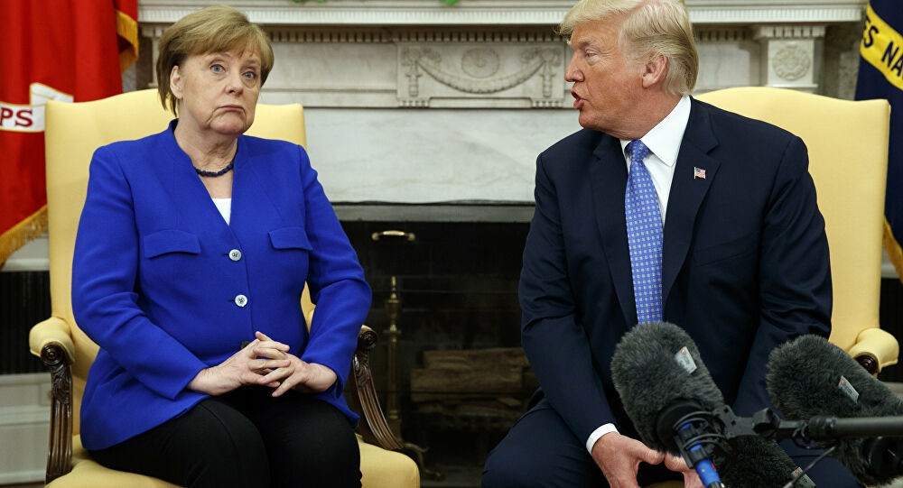 Trampla Merkel mübahisə etdi