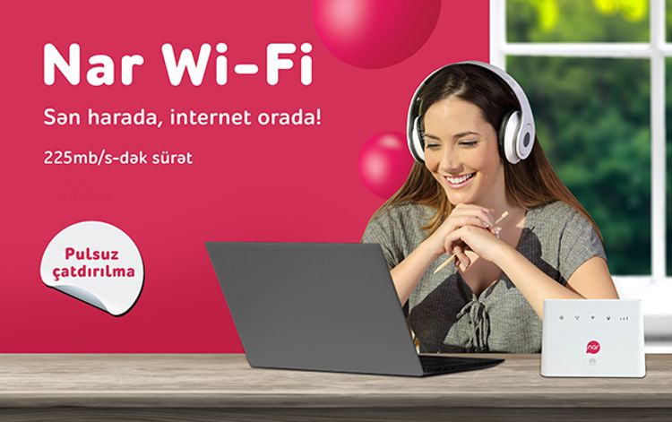 &ldquo;Nar Wi-Fi&rdquo; qurğusu ilə yüksəksürətli internetə çıxış imkanı&nbsp; yaradılır