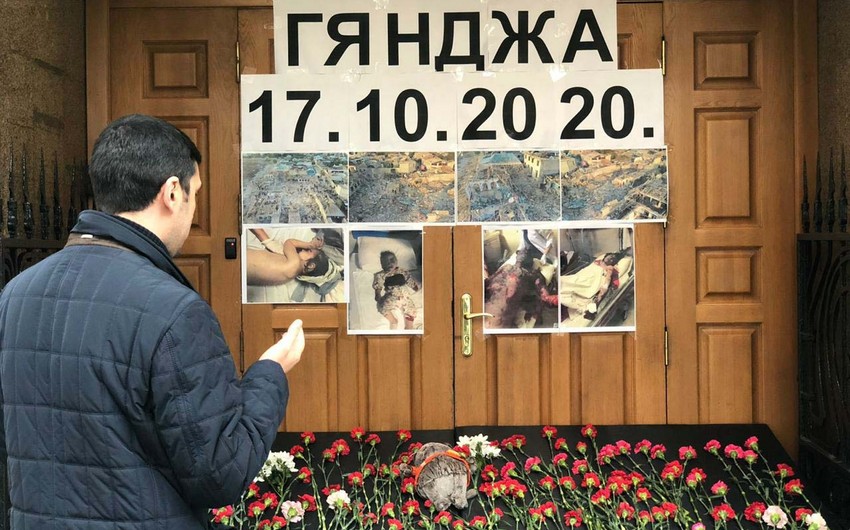 Moskvada Gəncədə həlak olanların xatirəsinə həsr olunmuş aksiya keçirilir